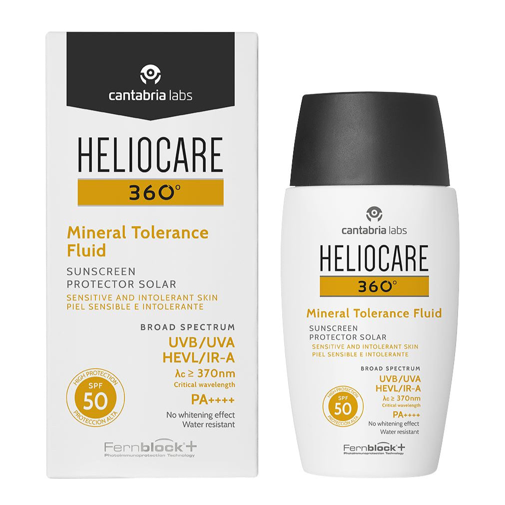 HELIOCARE 360º Mineral tolerance fluid | Saules aizsargājošs minerālais fluīds jutīgai ādai SPF50, 50ml