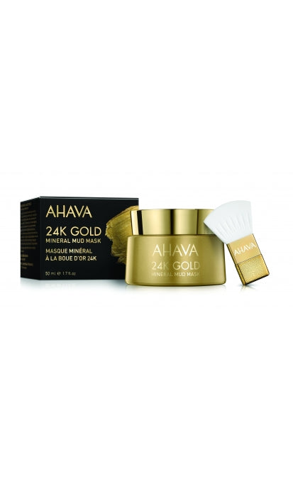 AHAVA MINERAL MUD 24K GOLD MASK | Maska ar 24K Zeltu, 50ml